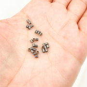 2MM Black Rhodium Sterling Silver Crimp Tube